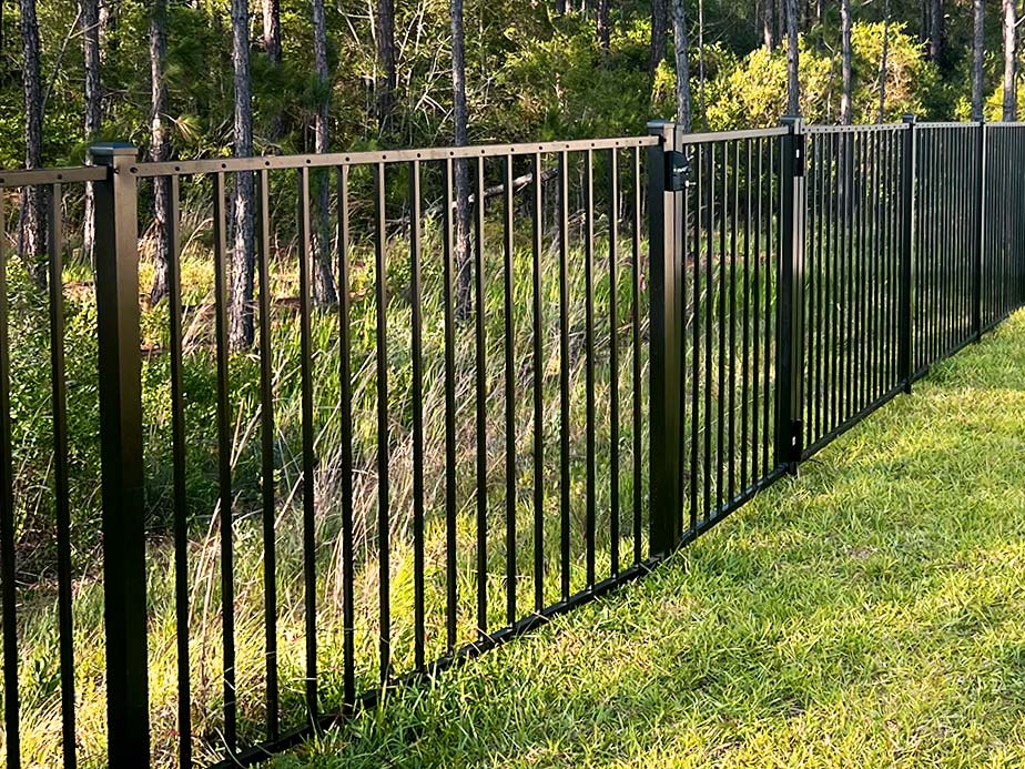 Wrought iron and decorative ornamental steel fence installation for the Northeast Florida area.