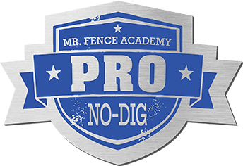 Certified by Mr Fence Academy for No Dig Fence