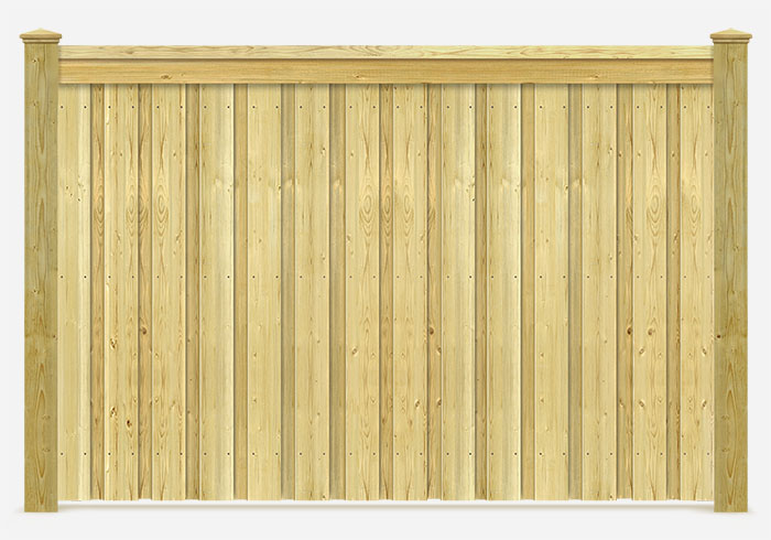 Lake Asbury FL cap and trim style wood fence