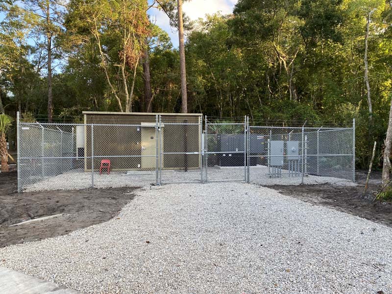 Metal panel fencing in Oak Leaf Florida
