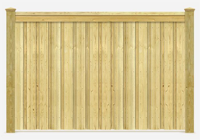 Rivertown FL cap and trim style wood fence